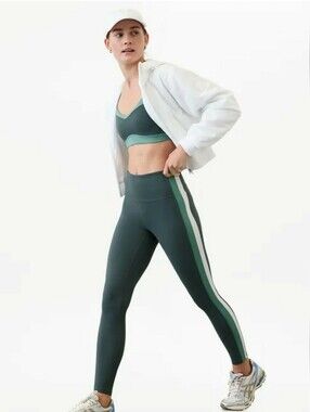 SMALL TALL NWT Athleta Elation Sport Stripe (Eden) Legging